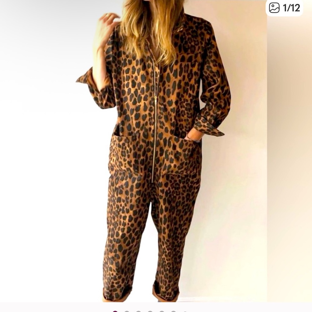 Red Sky Baggy Leopard Boilersuit